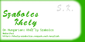 szabolcs khely business card